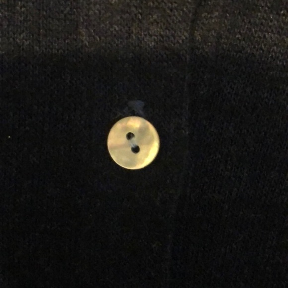 Allen Allen Button Down Blouse Navy S - Picture 3 of 7